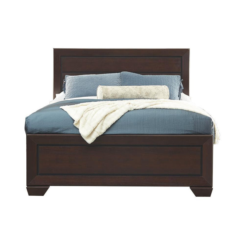 Kauffman California King, Eastren King, & Queen Panel Bed Dark Cocoa - Theo's Factory Direct Mattress & Furniture (Columbus, OH)