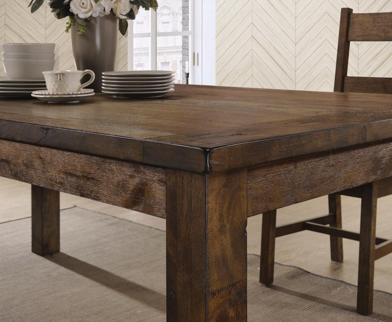 Coleman Rectangular Dining Table Rustic Golden Brown - Theo's Factory Direct Mattress & Furniture (Columbus, OH)