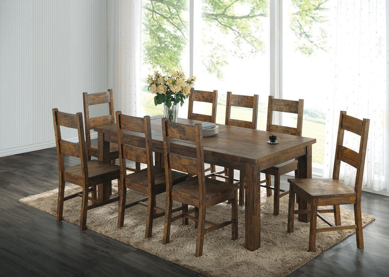 Coleman Dining Side Chairs Rustic Golden Brown (Set of 2) - Theo's Factory Direct Mattress & Furniture (Columbus, OH)
