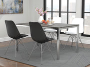 Juniper Armless Dining Chairs Black and Chrome (Set of 2) - Theo's Factory Direct Mattress & Furniture (Columbus, OH)