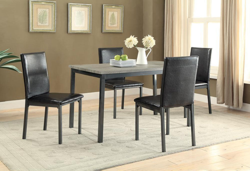 Garza Rectangular Dining Table Black - Theo's Factory Direct Mattress & Furniture (Columbus, OH)