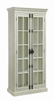 Toni 2-door Tall Cabinet Antique White - Theo's Factory Direct Mattress & Furniture (Columbus, OH)