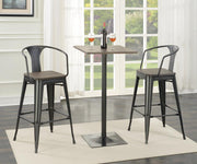 Cavalier Square Bar Table Dark Elm and Matte Black - Theo's Factory Direct Mattress & Furniture (Columbus, OH)