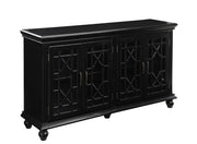 Kovu 4-door Accent Cabinet Black - Theo's Factory Direct Mattress & Furniture (Columbus, OH)