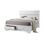 Miranda California King. E.King, & Queen 2-drawer Storage Bed Black & White - Theo's Factory Direct Mattress & Furniture (Columbus, OH)