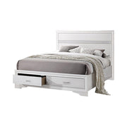 Miranda California King. E.King, & Queen 2-drawer Storage Bed Black & White - Theo's Factory Direct Mattress & Furniture (Columbus, OH)