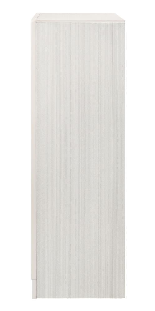 Miranda 5-drawer Chest White and Rhinestone - Theo's Factory Direct Mattress & Furniture (Columbus, OH)