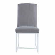Mackinnon Upholstered Side Chairs Grey and Chrome (Set of 2) - Theo's Factory Direct Mattress & Furniture (Columbus, OH)