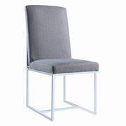 Mackinnon Upholstered Side Chairs Grey and Chrome (Set of 2) - Theo's Factory Direct Mattress & Furniture (Columbus, OH)
