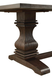 Parkins Double Pedestals Dining Table Rustic Espresso - Theo's Factory Direct Mattress & Furniture (Columbus, OH)