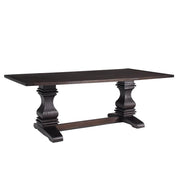Parkins Double Pedestals Dining Table Rustic Espresso - Theo's Factory Direct Mattress & Furniture (Columbus, OH)
