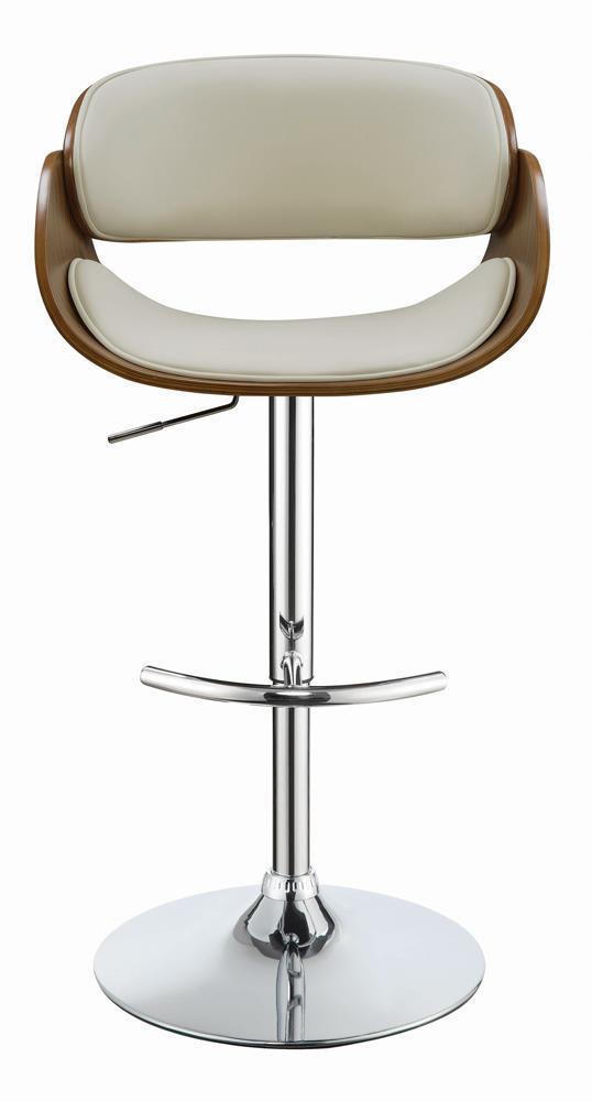 Dana Adjustable Bar Stool Ecru and Chrome - Theo's Factory Direct Mattress & Furniture (Columbus, OH)