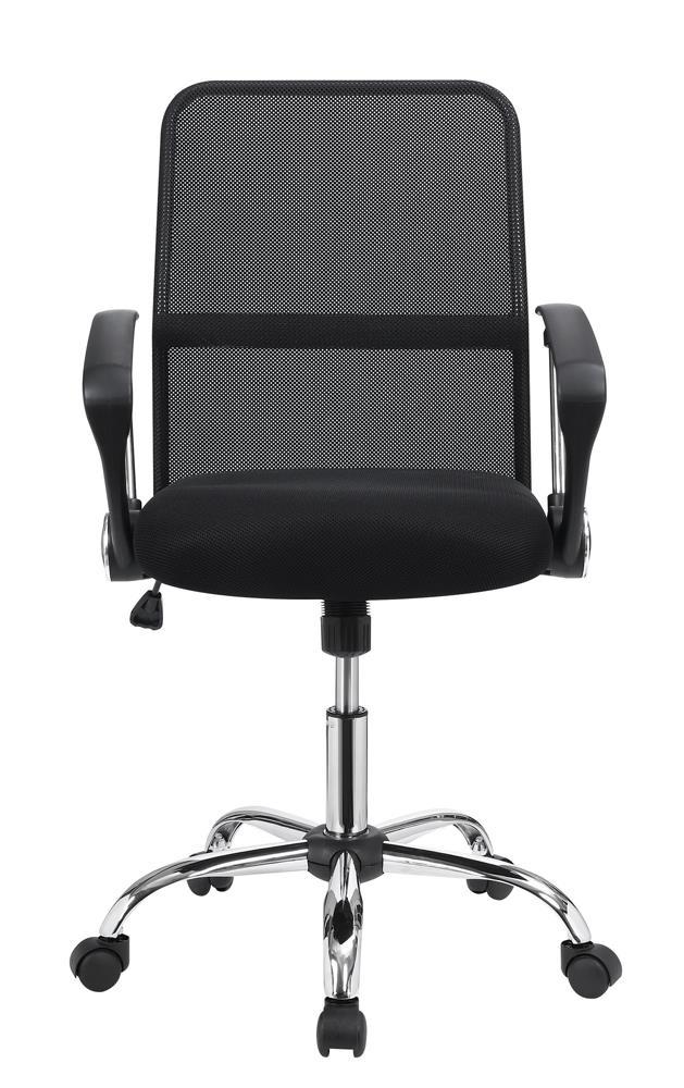 Gerta Office Chair with Mesh Backrest Black and Chrome - Theo's Factory Direct Mattress & Furniture (Columbus, OH)