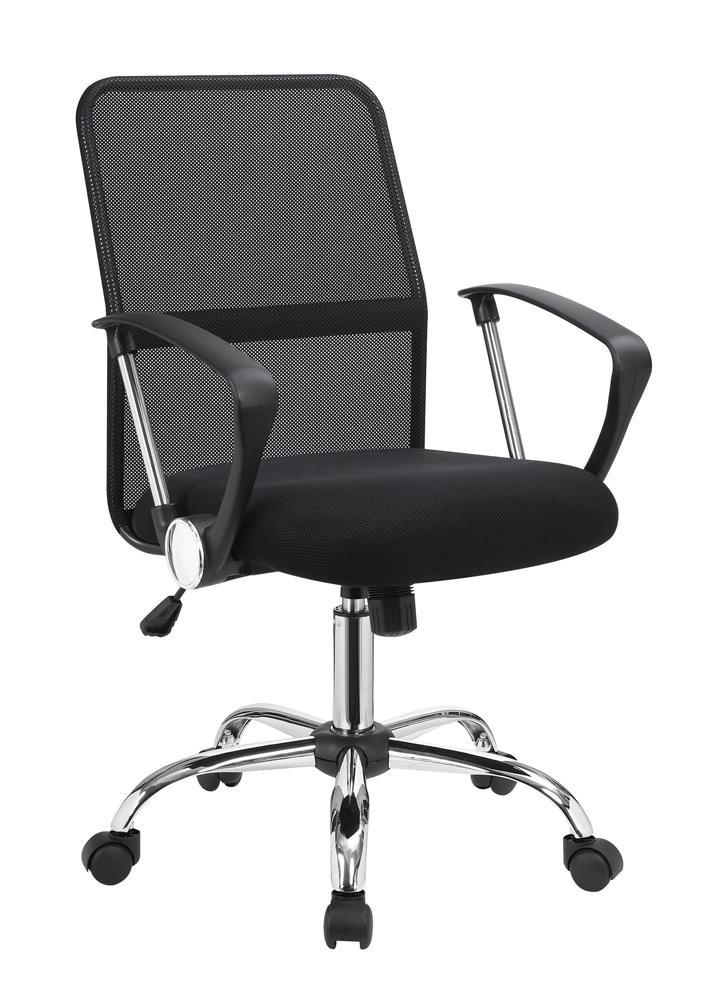 Gerta Office Chair with Mesh Backrest Black and Chrome - Theo's Factory Direct Mattress & Furniture (Columbus, OH)