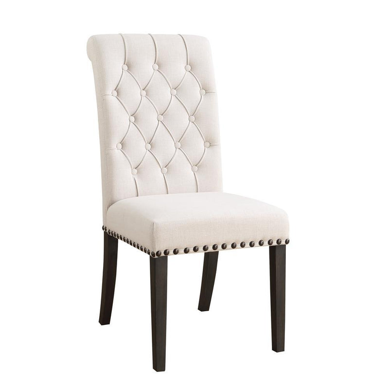 Alana Upholstered Side Chairs Beige and Smokey Black (Set of 2) - Theo's Factory Direct Mattress & Furniture (Columbus, OH)