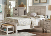 Franco Eastern King & Queen Panel Bed Antique White & Oak - Theo's Factory Direct Mattress & Furniture (Columbus, OH)