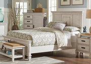 Franco Eastern King & Queen Panel Bed Antique White & Oak - Theo's Factory Direct Mattress & Furniture (Columbus, OH)