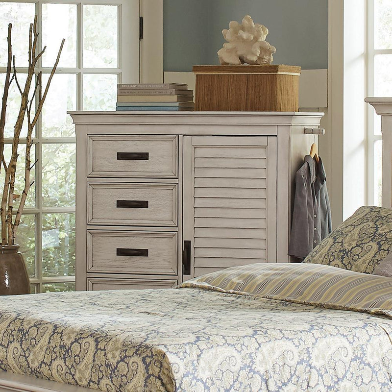 Franco 5-drawer Chest Antique White - Theo's Factory Direct Mattress & Furniture (Columbus, OH)