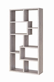 Theo 10-shelf Bookcase Grey Driftwood - Theo's Factory Direct Mattress & Furniture (Columbus, OH)