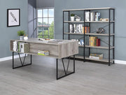 Analiese 4-shelf Open Bookcase Grey Driftwood - Theo's Factory Direct Mattress & Furniture (Columbus, OH)