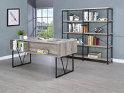 Analiese 4-shelf Open Bookcase Grey Driftwood - Theo's Factory Direct Mattress & Furniture (Columbus, OH)