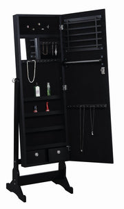 Tutuola Jewelry Cheval Mirror Black - Theo's Factory Direct Mattress & Furniture (Columbus, OH)