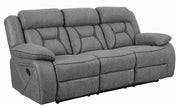 Higgins Pillow Top Arm Upholstered Motion Sofa Grey - Theo's Factory Direct Mattress & Furniture (Columbus, OH)