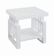 Schmitt Rectangular End Table High Glossy White - Theo's Factory Direct Mattress & Furniture (Columbus, OH)