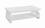 Schmitt Rectangular Coffee Table High Glossy White - Theo's Factory Direct Mattress & Furniture (Columbus, OH)