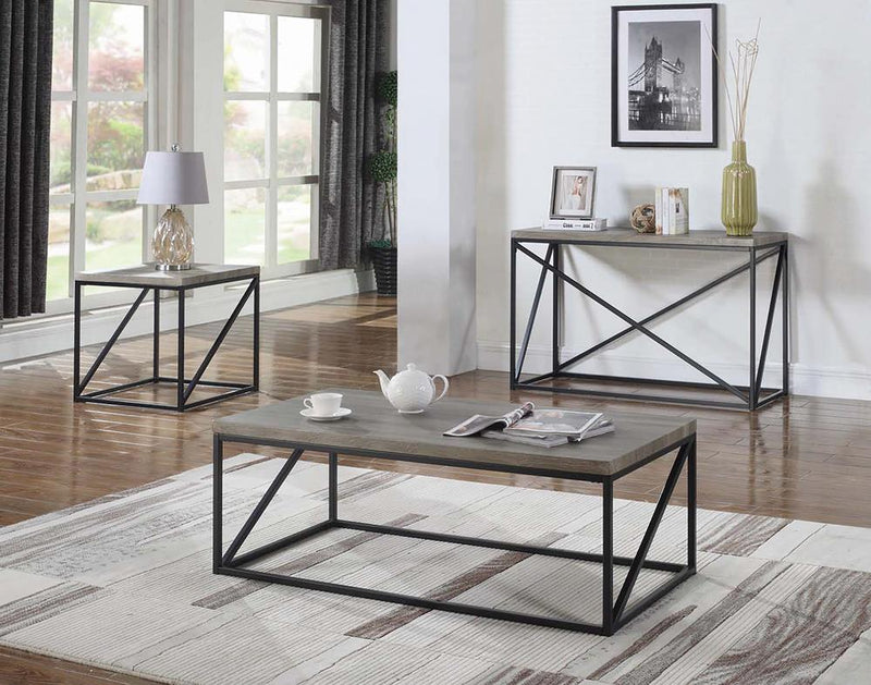 Birdie Square End Table Sonoma Grey - Theo's Factory Direct Mattress & Furniture (Columbus, OH)
