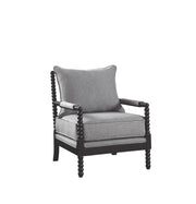 Blanchett Cushion Back Accent Chair Grey and Black - Theo's Factory Direct Mattress & Furniture (Columbus, OH)