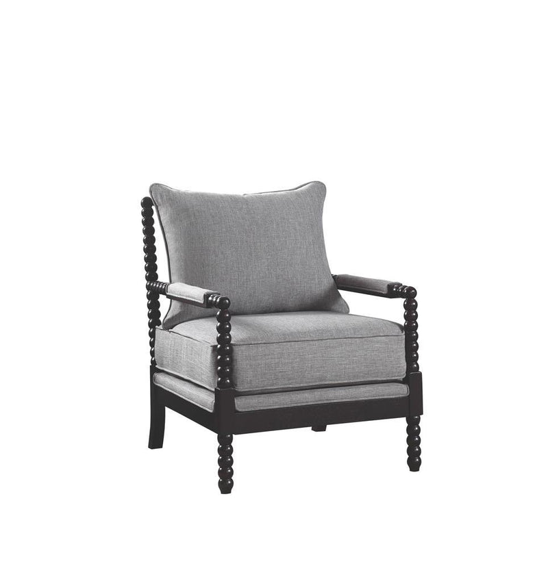 Blanchett Cushion Back Accent Chair Grey and Black - Theo's Factory Direct Mattress & Furniture (Columbus, OH)