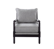 Blanchett Cushion Back Accent Chair Grey and Black - Theo's Factory Direct Mattress & Furniture (Columbus, OH)