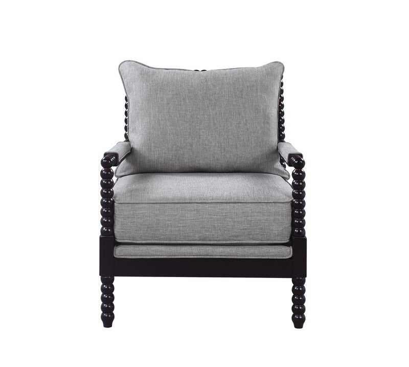 Blanchett Cushion Back Accent Chair Grey and Black - Theo's Factory Direct Mattress & Furniture (Columbus, OH)