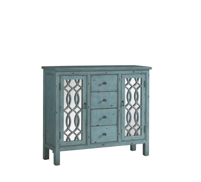 Rue 4-drawer Accent Cabinet Antique Blue - Theo's Factory Direct Mattress & Furniture (Columbus, OH)