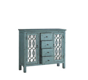 Rue 4-drawer Accent Cabinet Antique Blue - Theo's Factory Direct Mattress & Furniture (Columbus, OH)