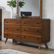 Robyn 6-drawer Dresser Dark Walnut - Theo's Factory Direct Mattress & Furniture (Columbus, OH)