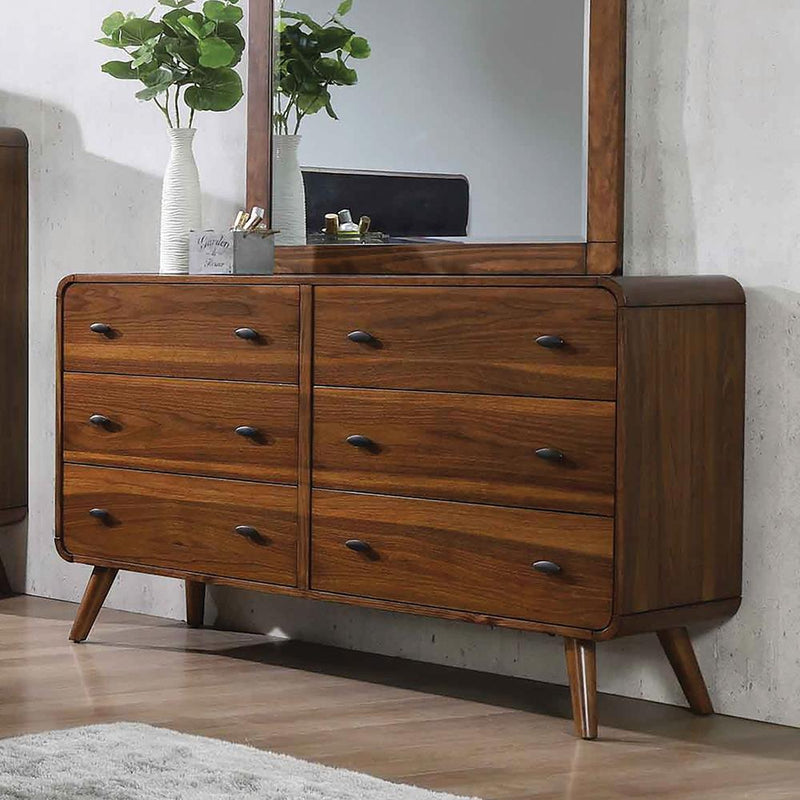 Robyn 6-drawer Dresser Dark Walnut - Theo's Factory Direct Mattress & Furniture (Columbus, OH)