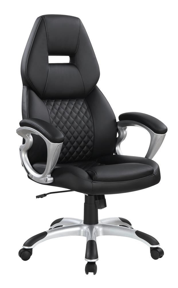 Bruce Adjustable Height Office Chair Black and Silver - Theo's Factory Direct Mattress & Furniture (Columbus, OH)