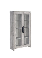 Alejo 2-door Tall Cabinet Grey Driftwood - Theo's Factory Direct Mattress & Furniture (Columbus, OH)