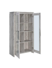 Alejo 2-door Tall Cabinet Grey Driftwood - Theo's Factory Direct Mattress & Furniture (Columbus, OH)
