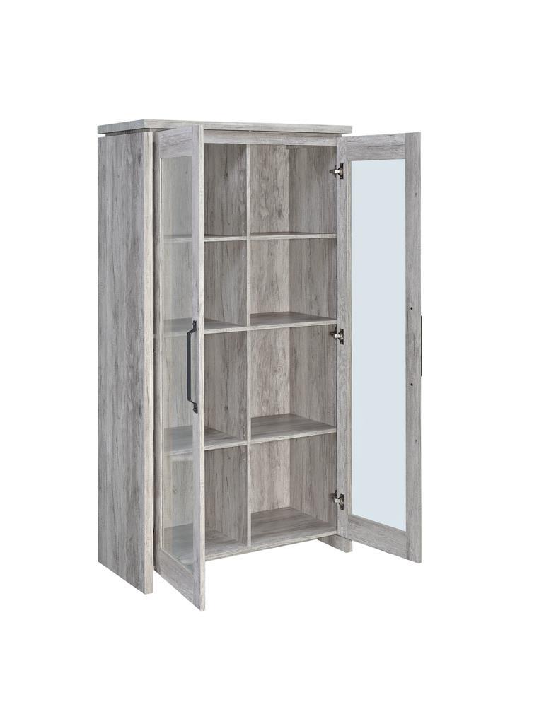 Alejo 2-door Tall Cabinet Grey Driftwood - Theo's Factory Direct Mattress & Furniture (Columbus, OH)