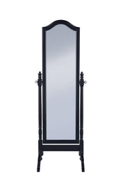 Cabot Rectangular Cheval Mirror with Arched Top Black - Theo's Factory Direct Mattress & Furniture (Columbus, OH)