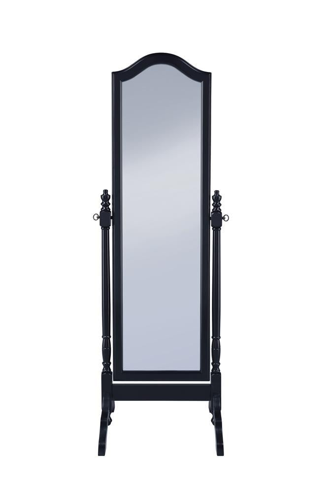 Cabot Rectangular Cheval Mirror with Arched Top Black - Theo's Factory Direct Mattress & Furniture (Columbus, OH)