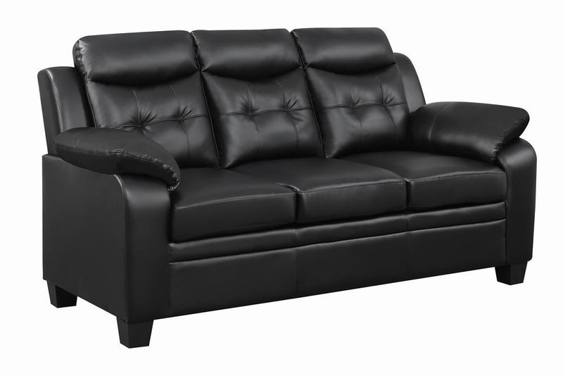 Finley Tufted Upholstered Sofa Black - Theo's Factory Direct Mattress & Furniture (Columbus, OH)