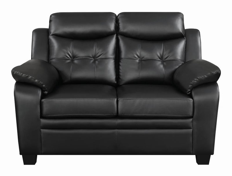 Finley Tufted Upholstered Loveseat Black - Theo's Factory Direct Mattress & Furniture (Columbus, OH)