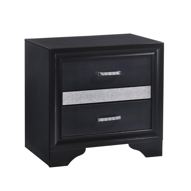 Miranda 2-drawer Nightstand Tray Black - Theo's Factory Direct Mattress & Furniture (Columbus, OH)