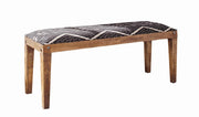 Lamont Rectangular Upholstered Bench Natural and Navy - Theo's Factory Direct Mattress & Furniture (Columbus, OH)