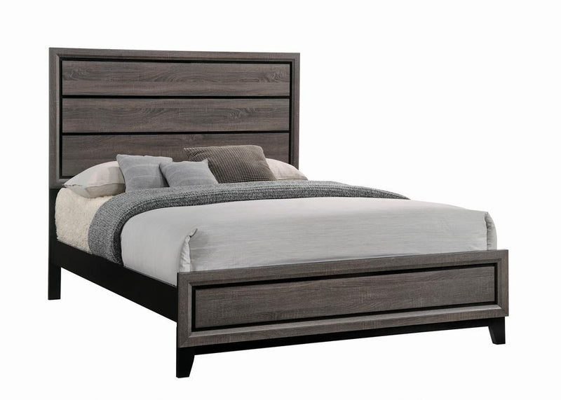 Watson Eastern King & Queen Bed Grey Oak and Black - Theo's Factory Direct Mattress & Furniture (Columbus, OH)