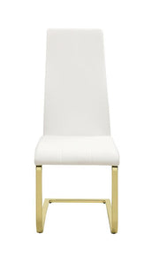 Montclair Side Chairs White and Rustic Brass (Set of 4) - Theo's Factory Direct Mattress & Furniture (Columbus, OH)
